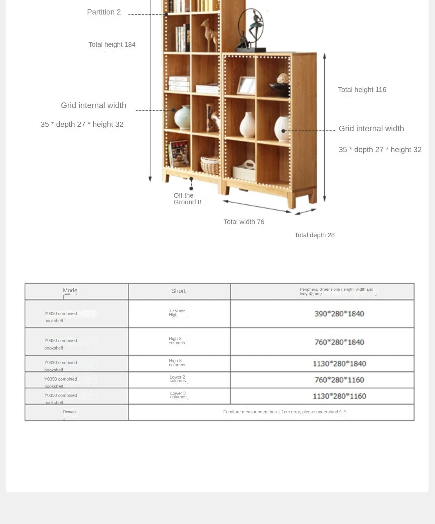 Oak Solid Wood Floor To Ceiling Bookshelve