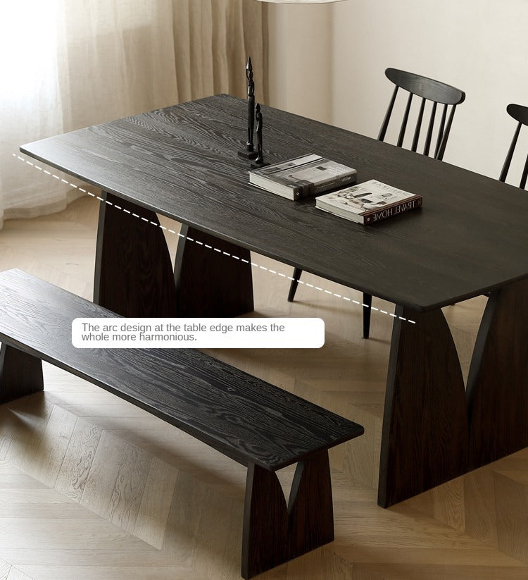 Oak Solid Wood Wabi Sabi Style Dining Table