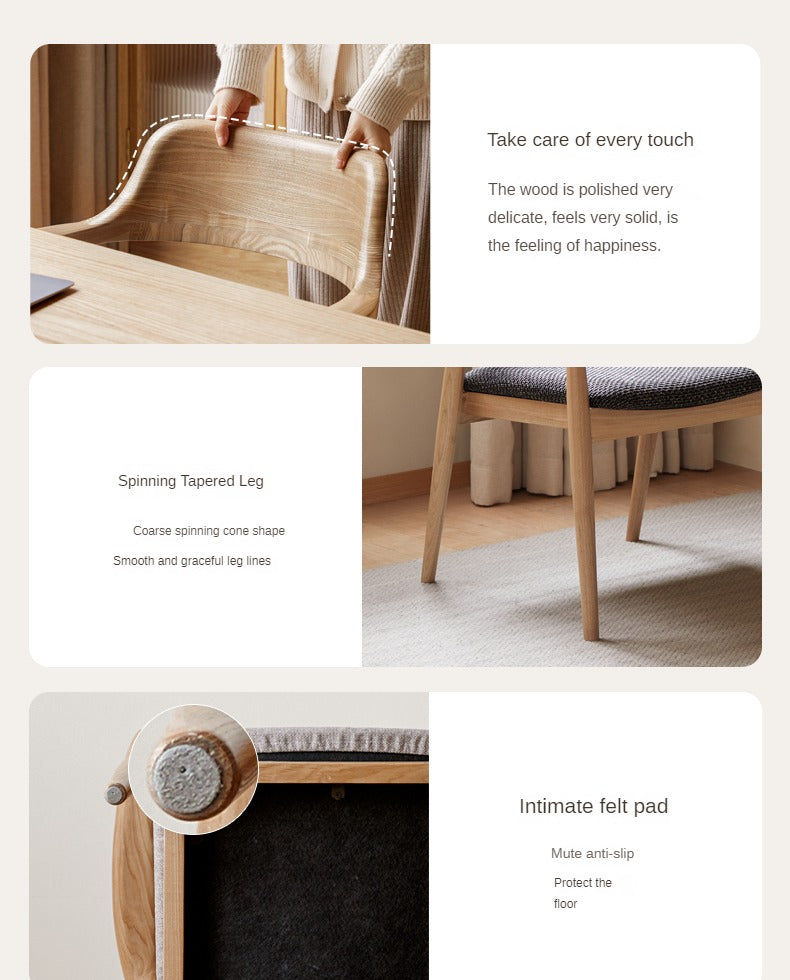 Ash Solid Wood Elegant Armchair