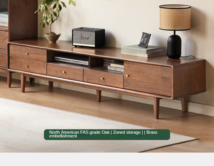 Oak Solid Wood Nordic Modern TV Stand
