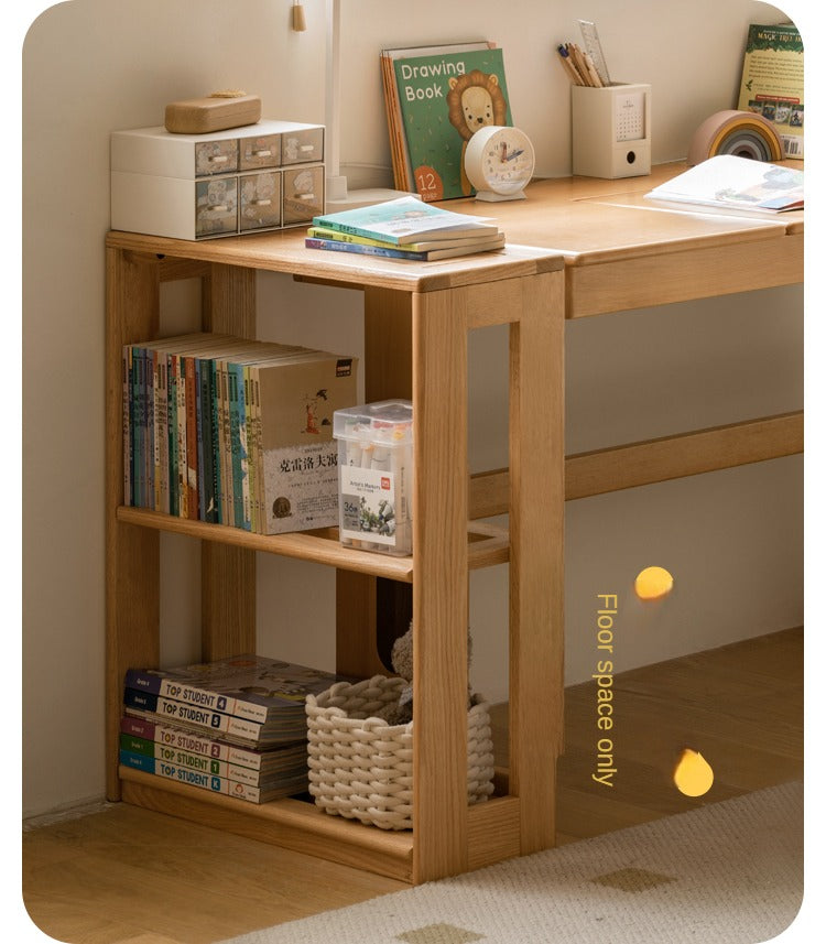 Oak, Beech Solid Wood Children's Toy Storage Bookshelf