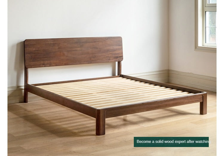 Teak Solid Wood, Black Walnut Solid Wood Bed