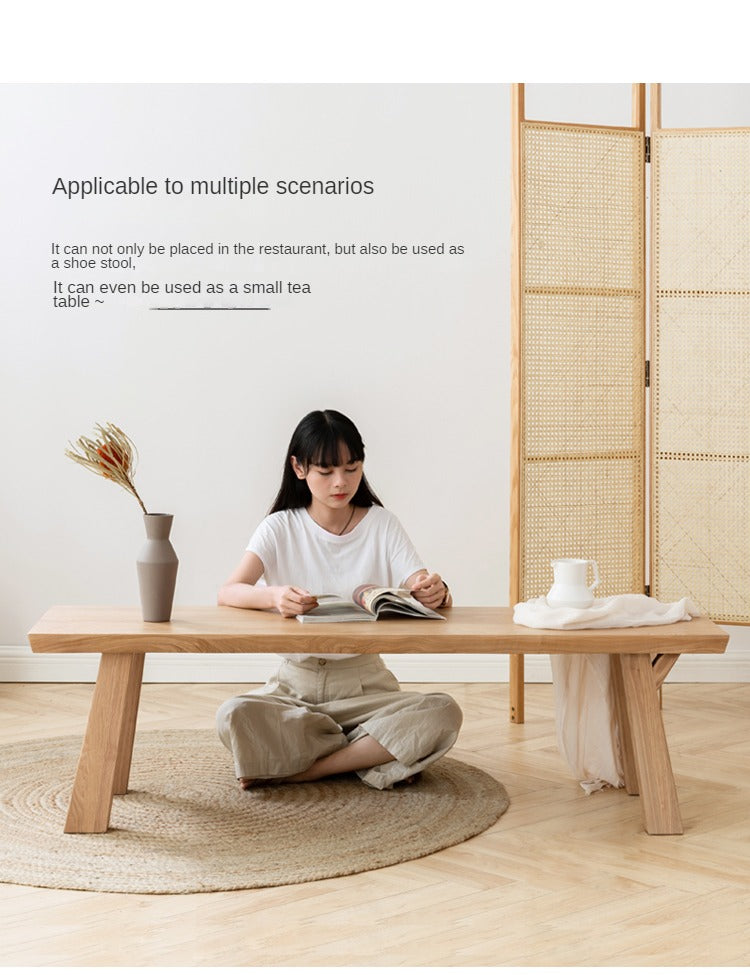 Ash Solid Wood Wabi Sabi Style Bench