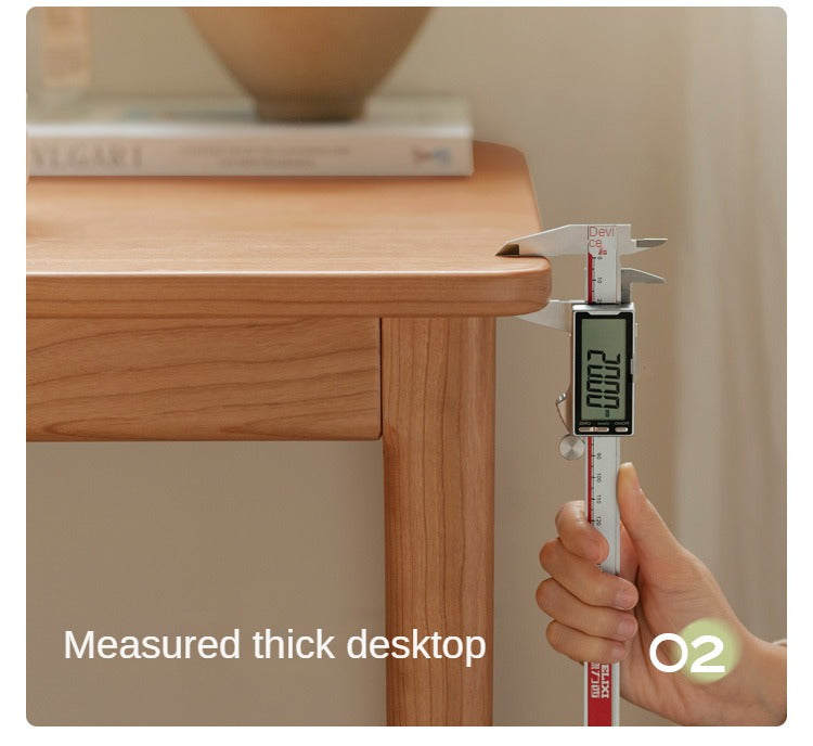 Cherry Solid Wood Desk Medieval Study Computer Desk