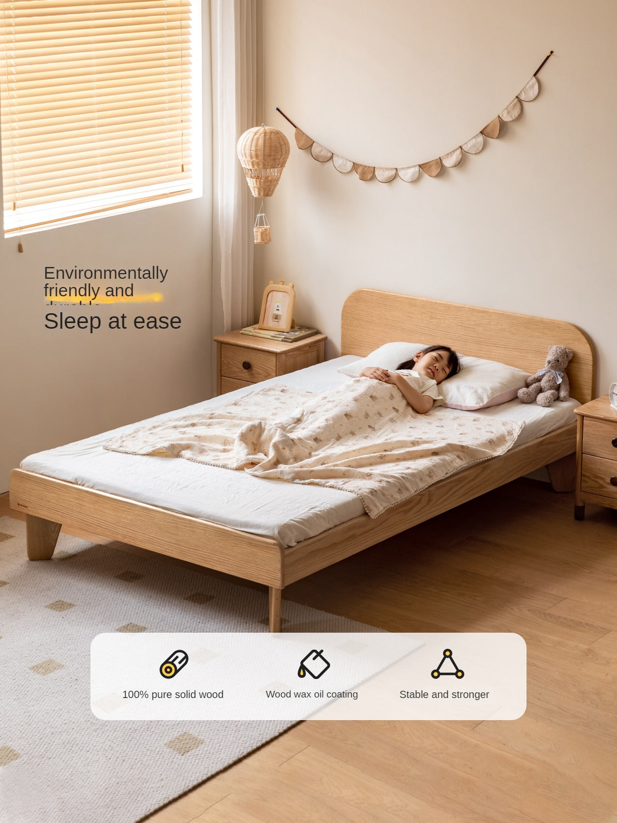 Oak solid wood Kids bed<