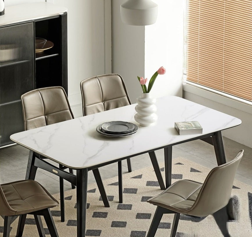 Oak Solid Wood Slate Luxury Dining Table