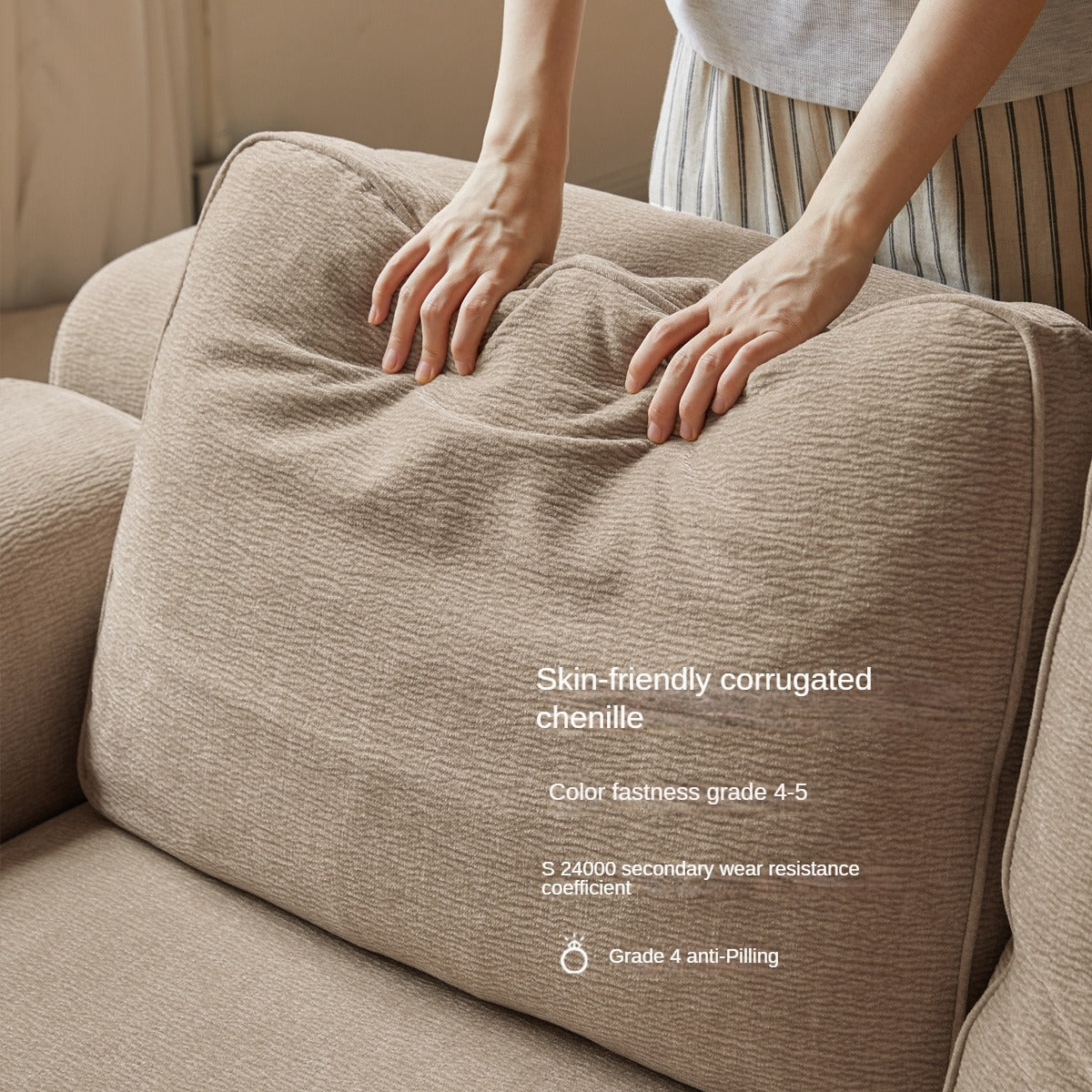 Fabric Sofa Modern Folding Dual-purpose Sofa.