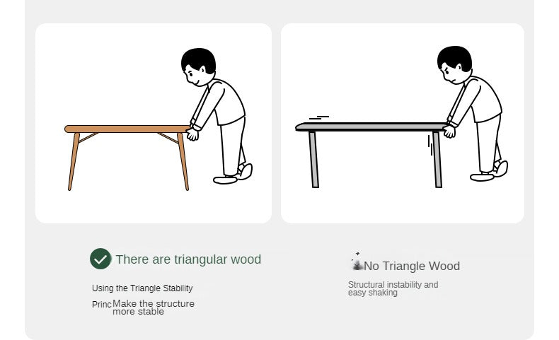 Oak Solid Wood Folding Rock Board Expandable Dining Table