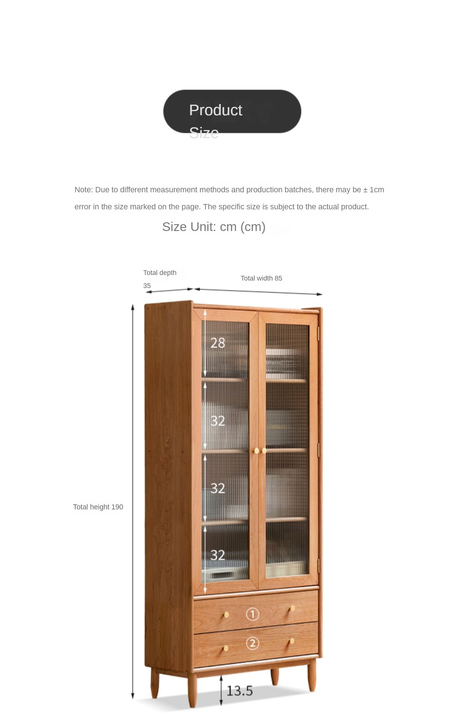Cherry Solid Wood Bookcase Nordic Modern Cabinet Office Bookshelf