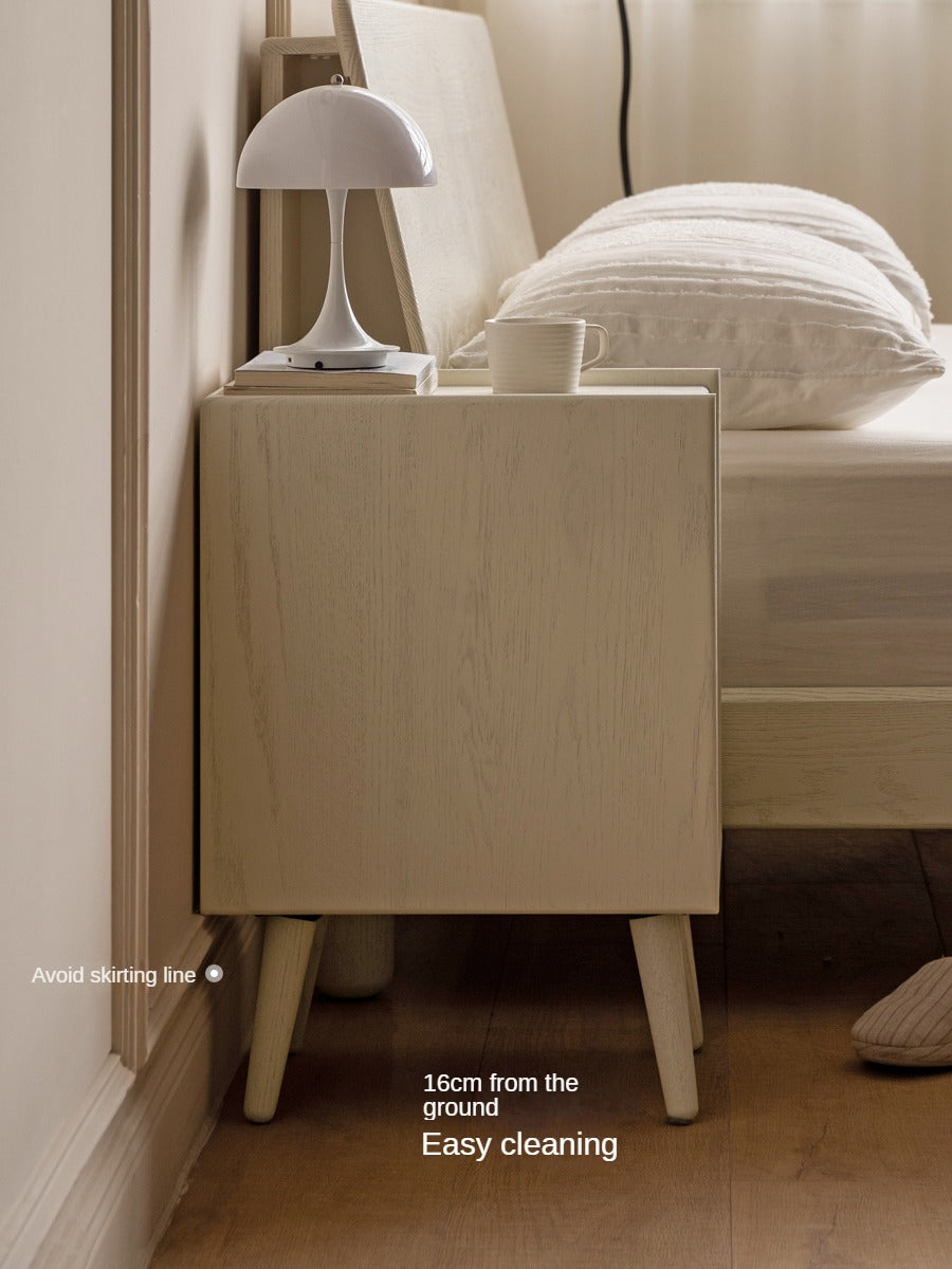 Solid Rubberwood Nightstand.