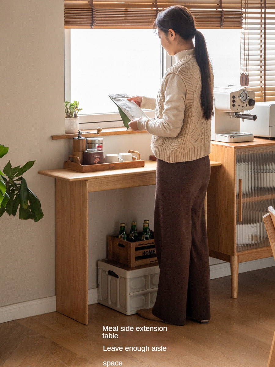 Oak, Solid Rubber Wood Entrance Corridor Console Table
