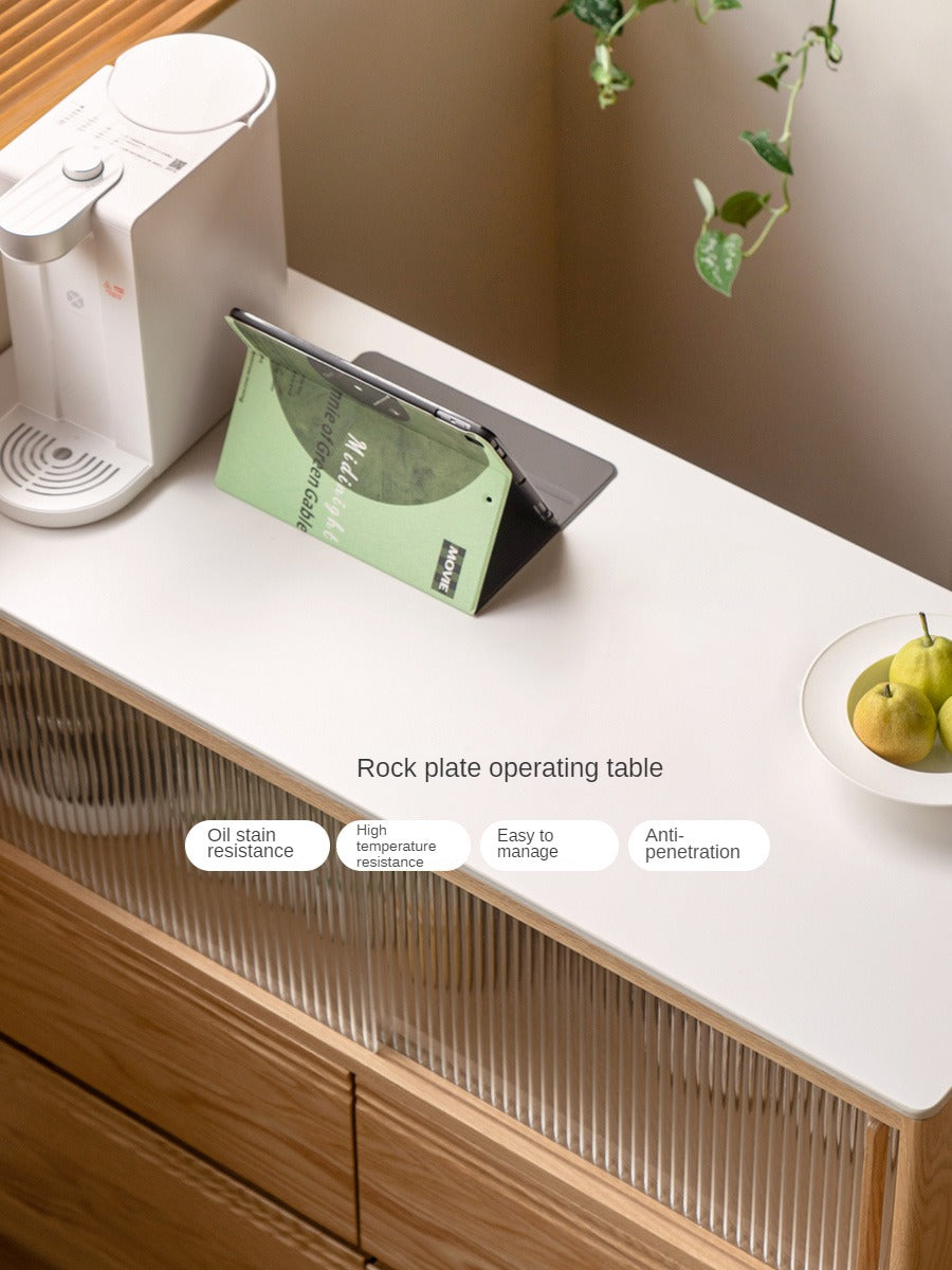 Oak Solid Wood Partition Multi functional Storage Cabinet