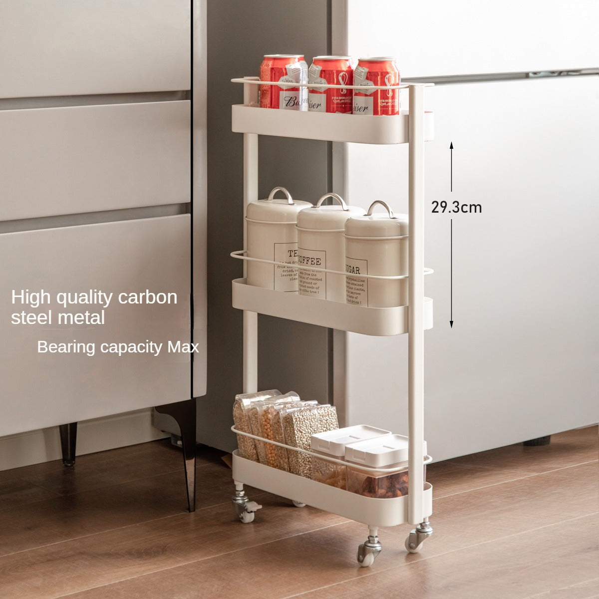 Mini Cart, Modern and Minimalist Kitchen Storage Rack