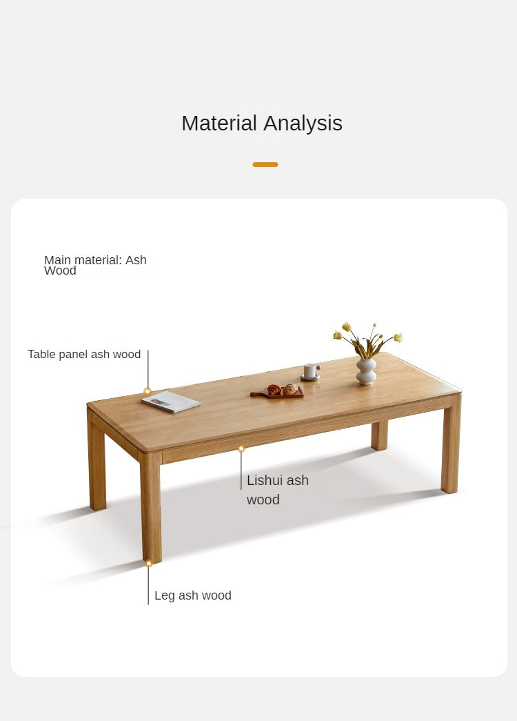 Oak, Ash Solid Wood Long Dining Table