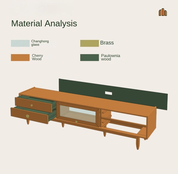 Cherry Solid Wood TV Stand.