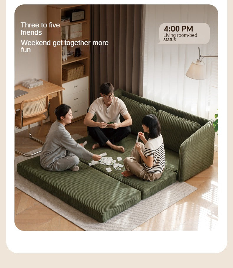 Fabric Floor Folding Dual-purpose Sofa.