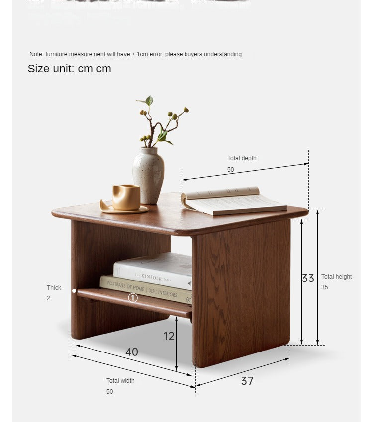 Oak Solid Wood Square Tea Table
