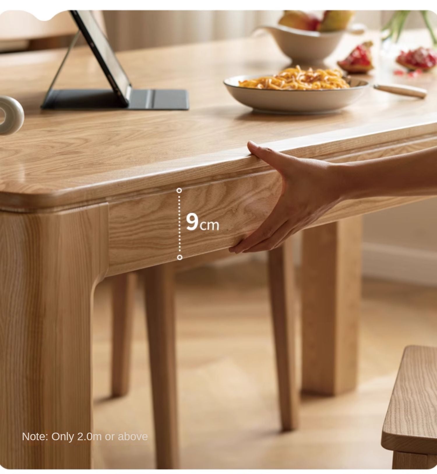 Ash Solid Wood Long Dining Table