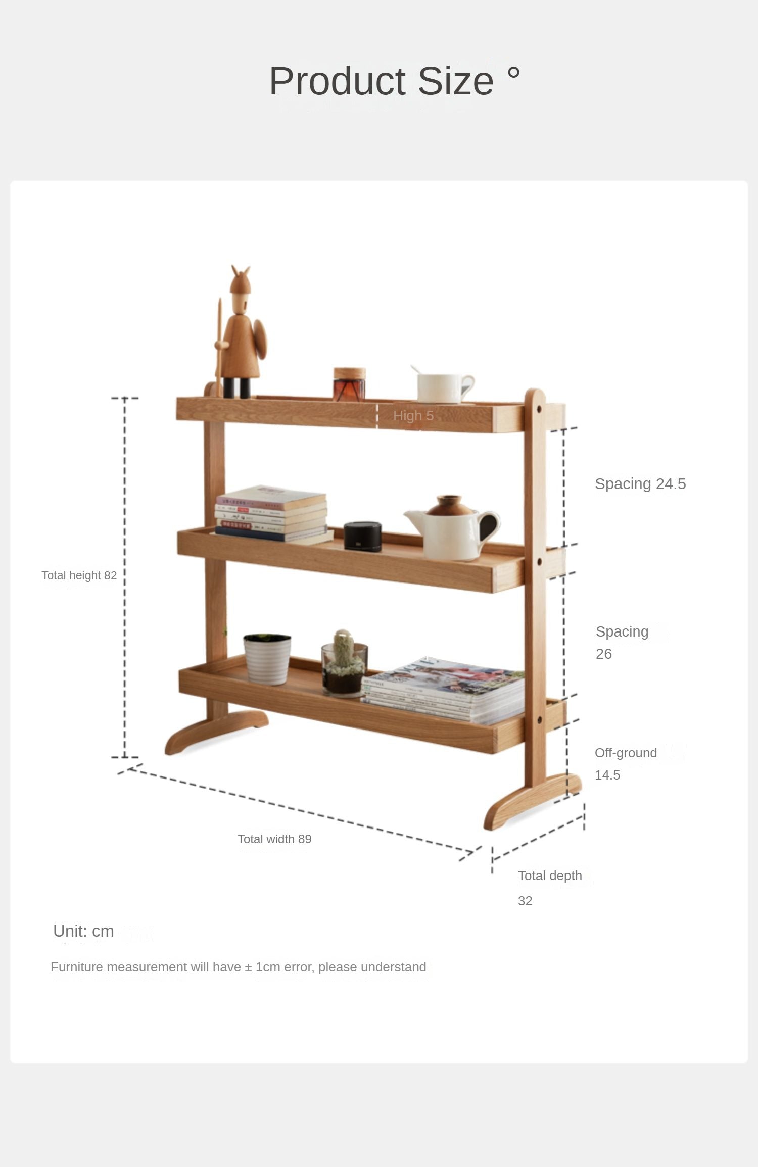 Oak Solid Wood Flower Rack