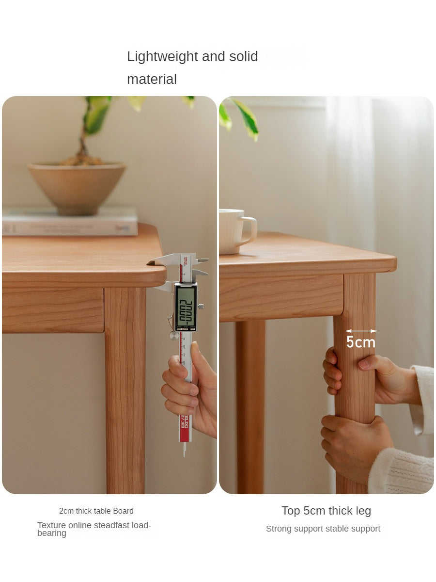 Cherry Solid Wood Desk Medieval Study Computer Desk