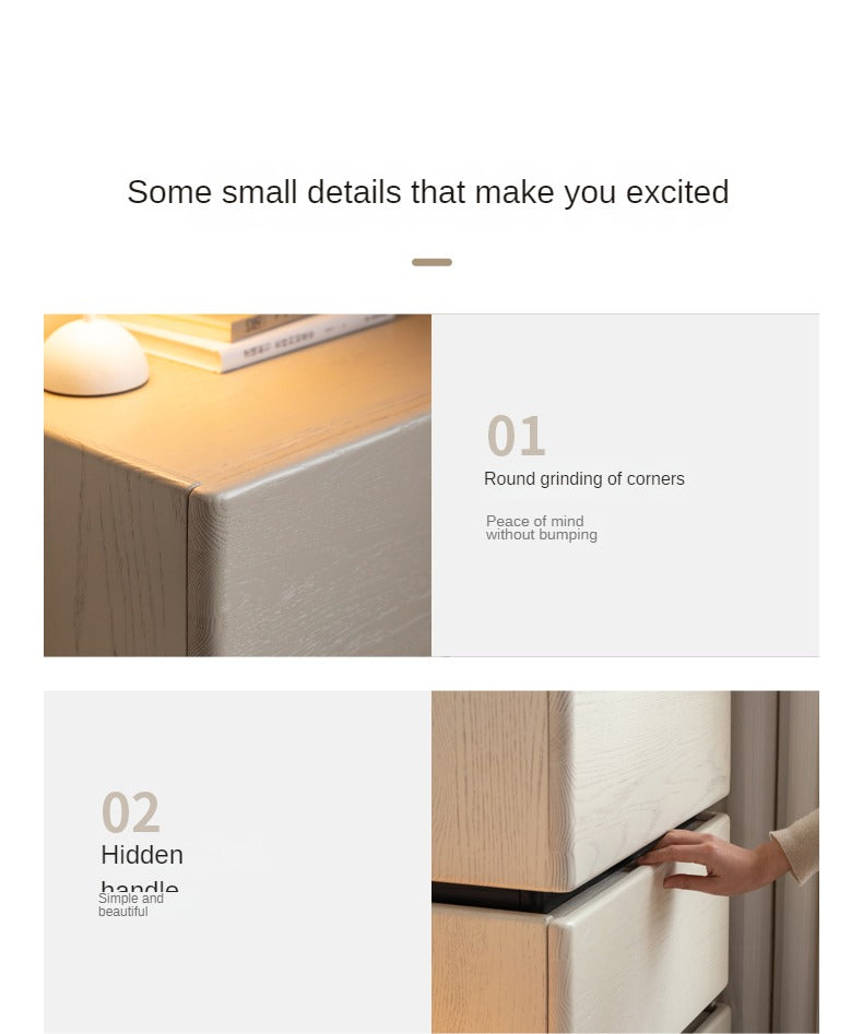 Oak Solid Wood Light Luxury Side Table