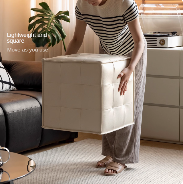 Genuine Leather Modern Makeup Stool footstool