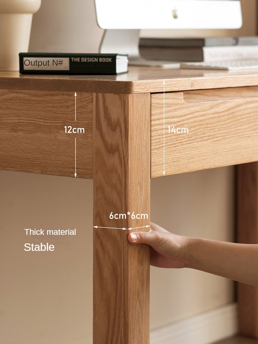 Oak, Beech Solid Wood Office Desk