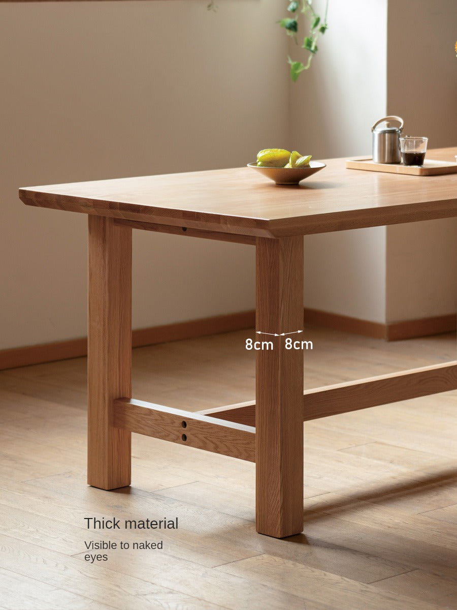 Oak, Ash, Poplar, Cherry Solid Wood Rustic Style Dining Table