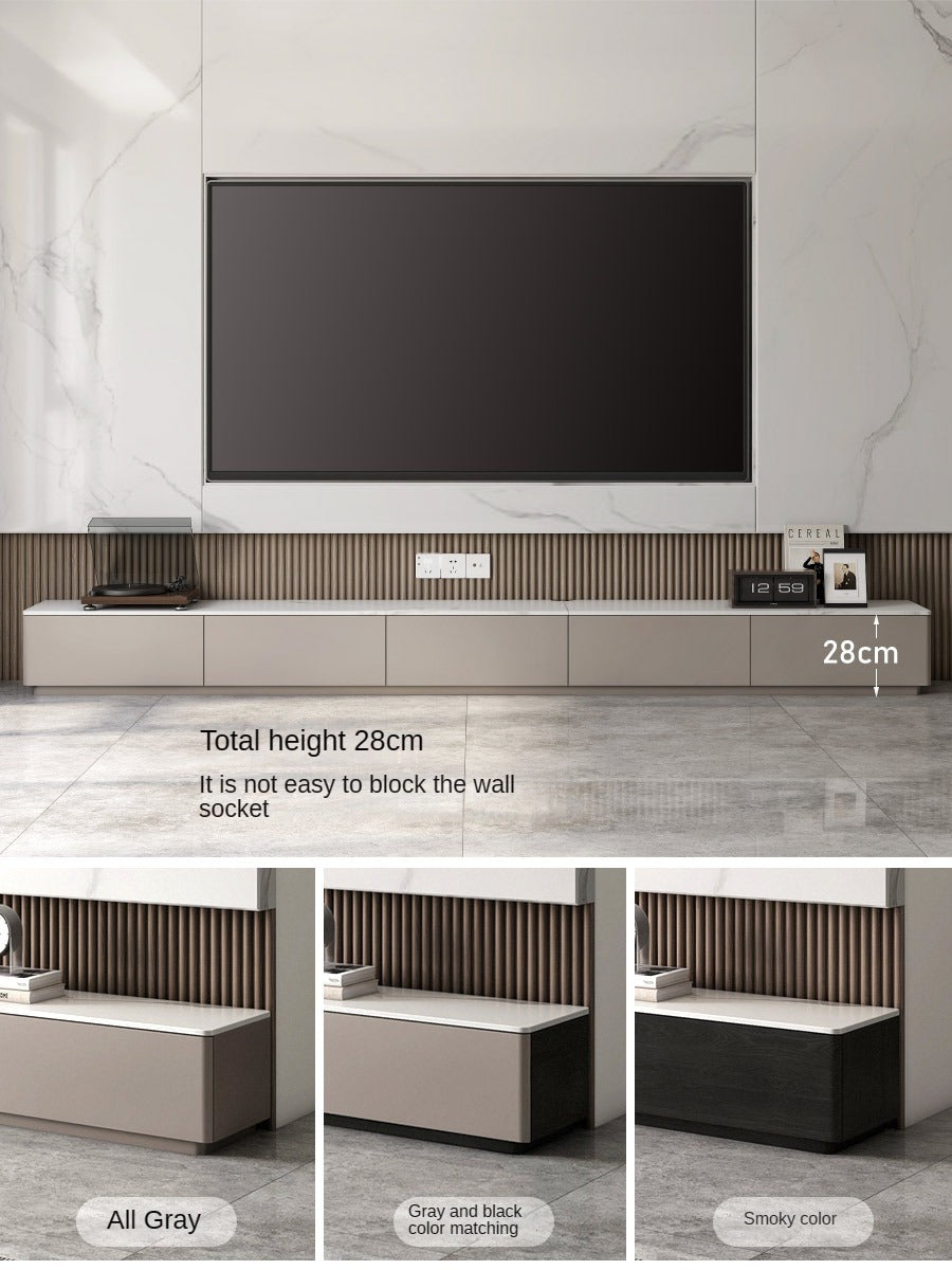 Poplar Solid Wood Rock Slab TV Stand.