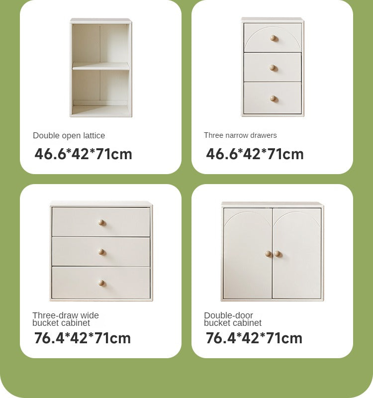 Pine Solid Wood Cream Style Kids Dresser, Chests, Storage Cabinet