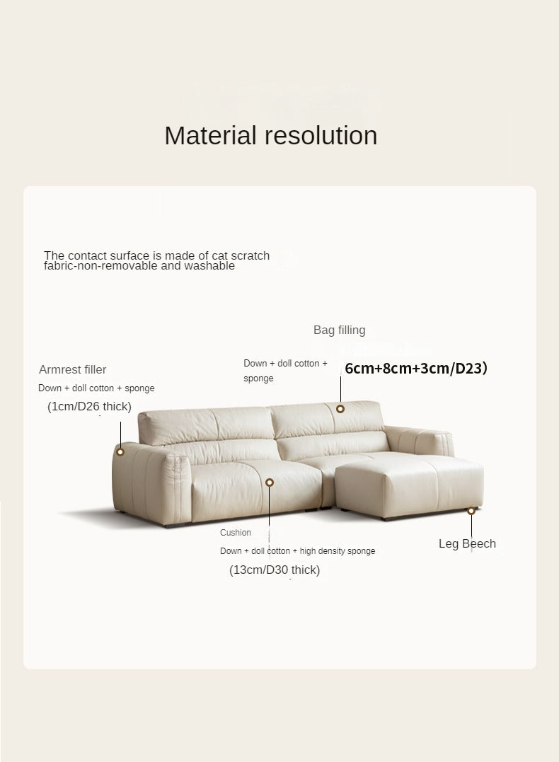 Fabric Cream Style Cat Scratching Cloth Sofa.