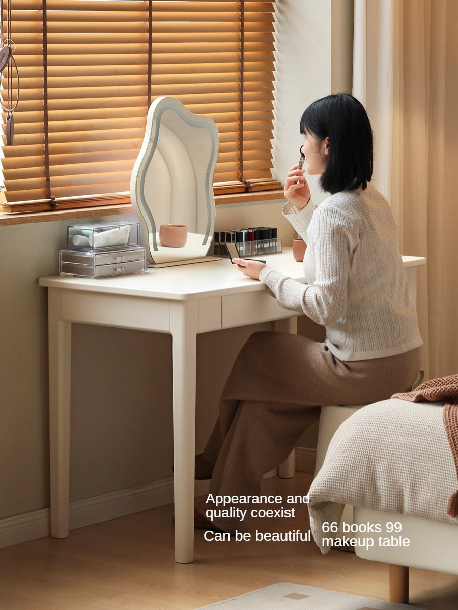 Solid RubberWood Wood Office Desk with Drawer