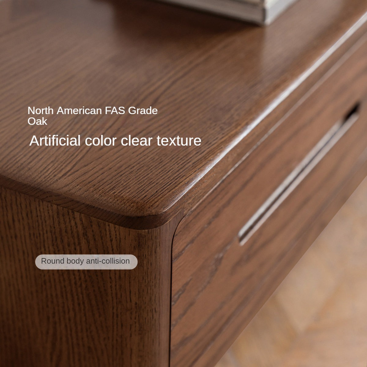 Oak Solid Wood Nordic TV Cabinet.