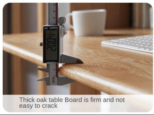 Oak, Rubberwood Solid Wood Standing Mobile Office Desk