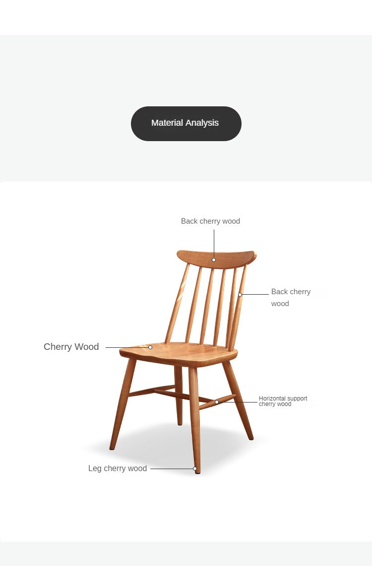 Cherry Solid Wood Windsor Chair 4 pcs set