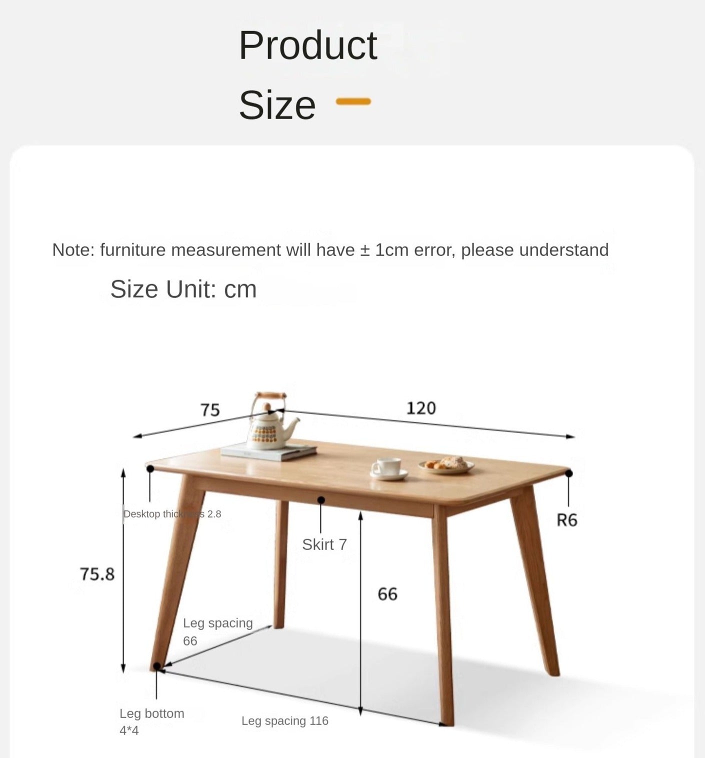 Oak, Ash Solid Wood Dining Table
