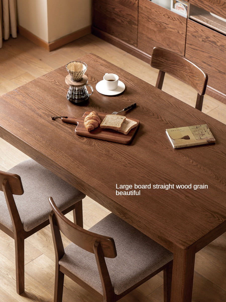 Oak Solid Wood, Solid Rubberwood Nordic Dining Table