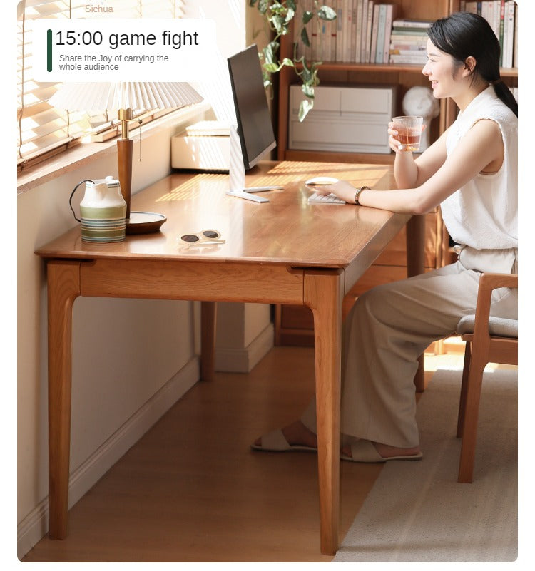 Cherry Solid Wood Large Office Table