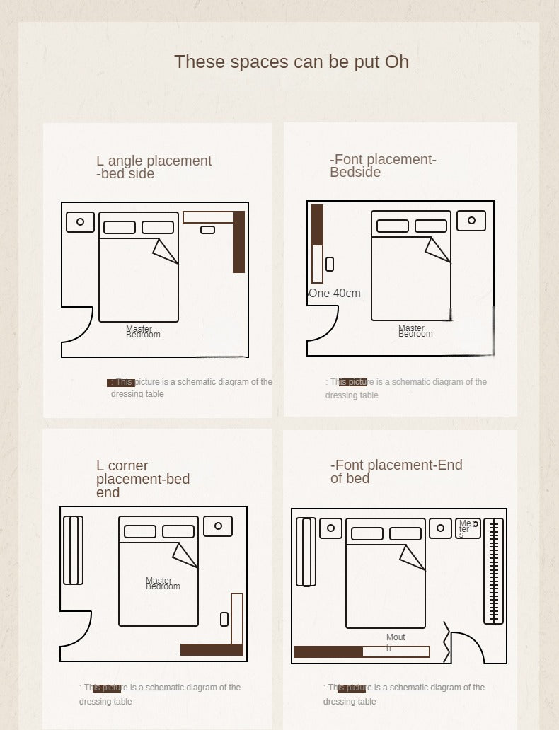 Black Walnut, Poplar Solid Wood American Retro Retractable Dressing Table.
