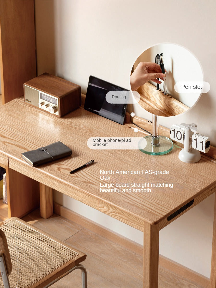 Oak, Beech Solid Wood Office Desk