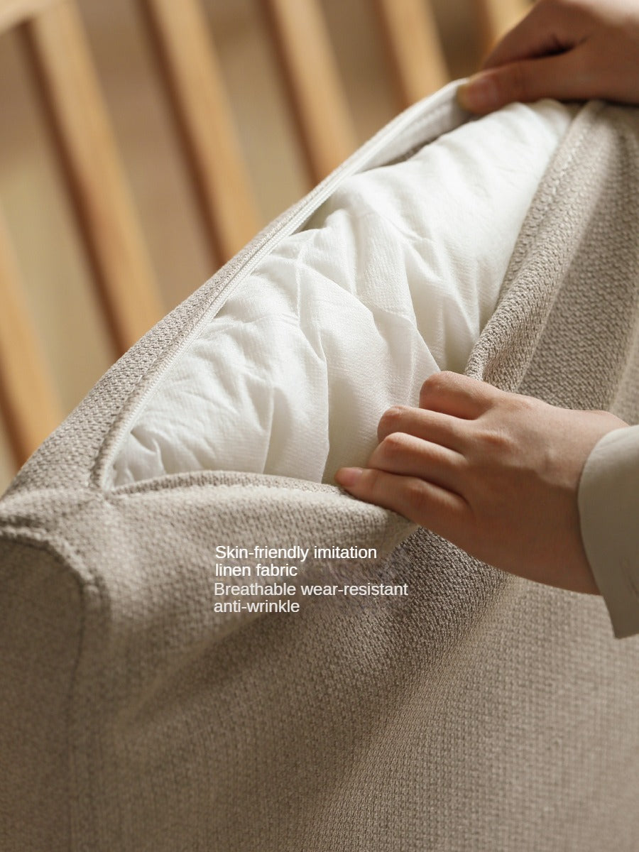 Oak, Ash Solid Wood Modern Nordic Fabric Sofa.