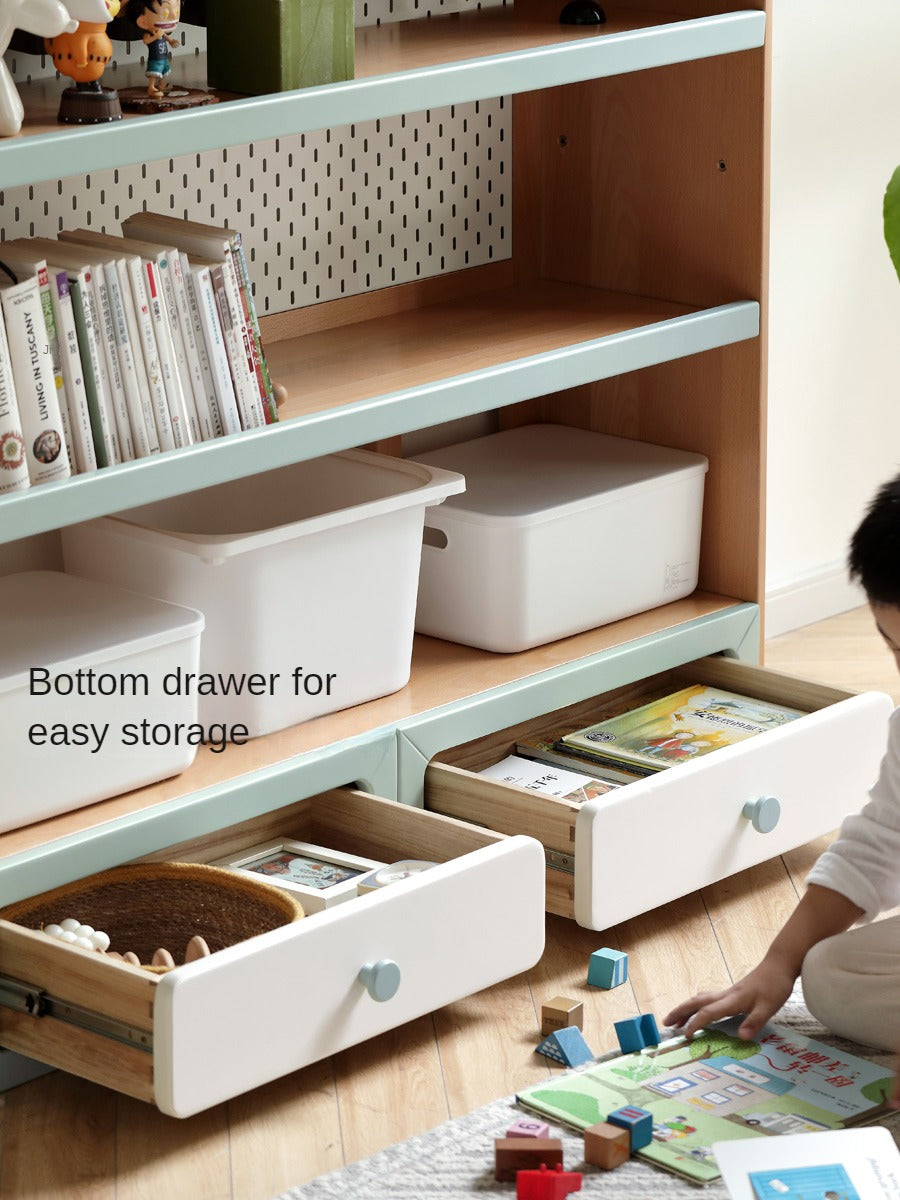 Beech Solid Wood Children's Combination Cabinet Multi-Functional