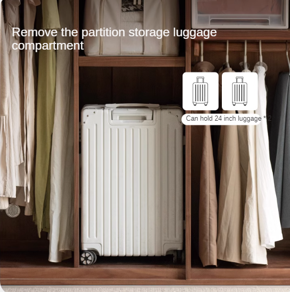 Black Walnut, Oak, Cherry Wood  Solid Wood Retro Style Skeleton Line Large Wardrobe.