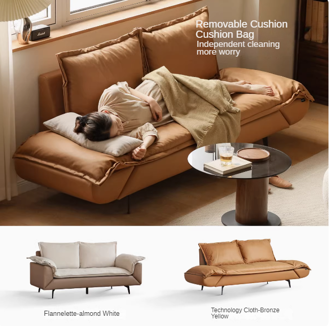 Fabric Straight Sofa Modern Simple,