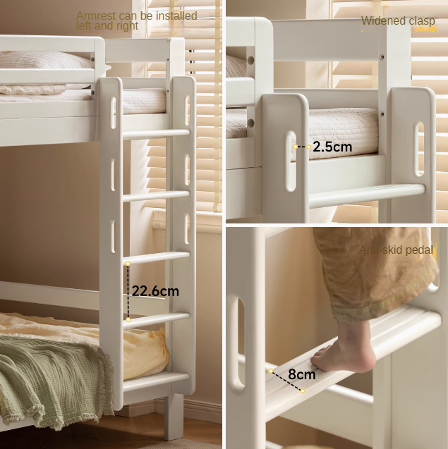Beech, Birch Solid Wood Bunk Bed.