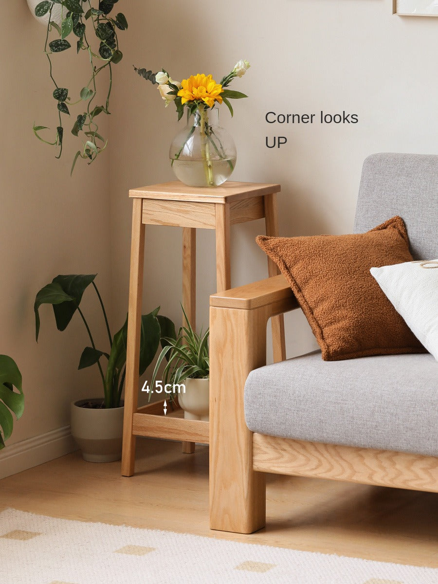 Oak Solid Wood Flower Rack Modern