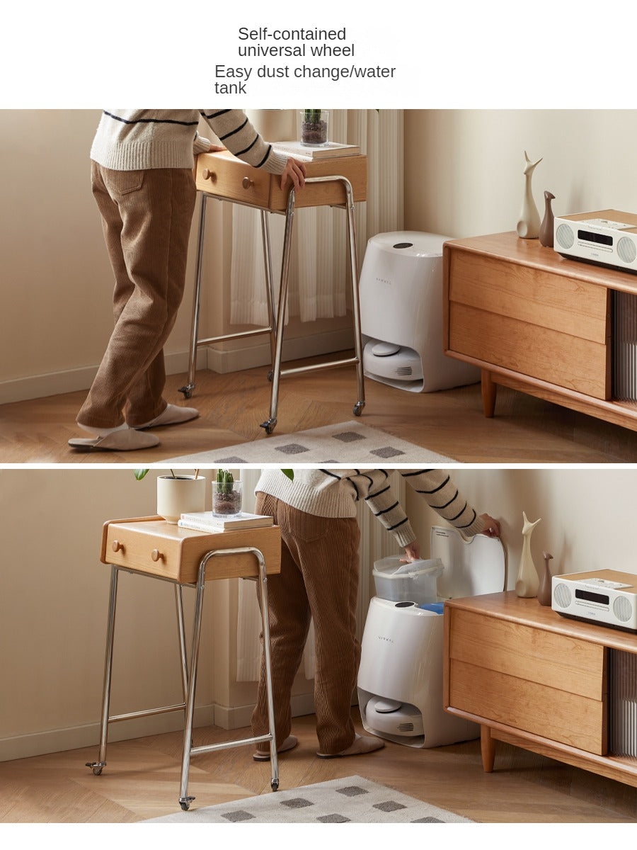 Oak Solid Wooden Edge Cabinet, Cute Robot Shape