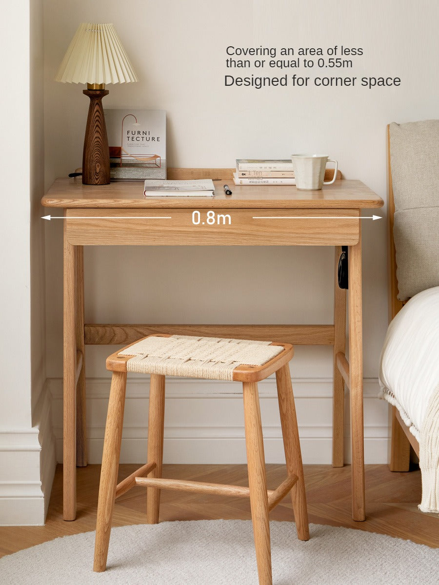 Oak Solid Wood Office Desk, Console Table