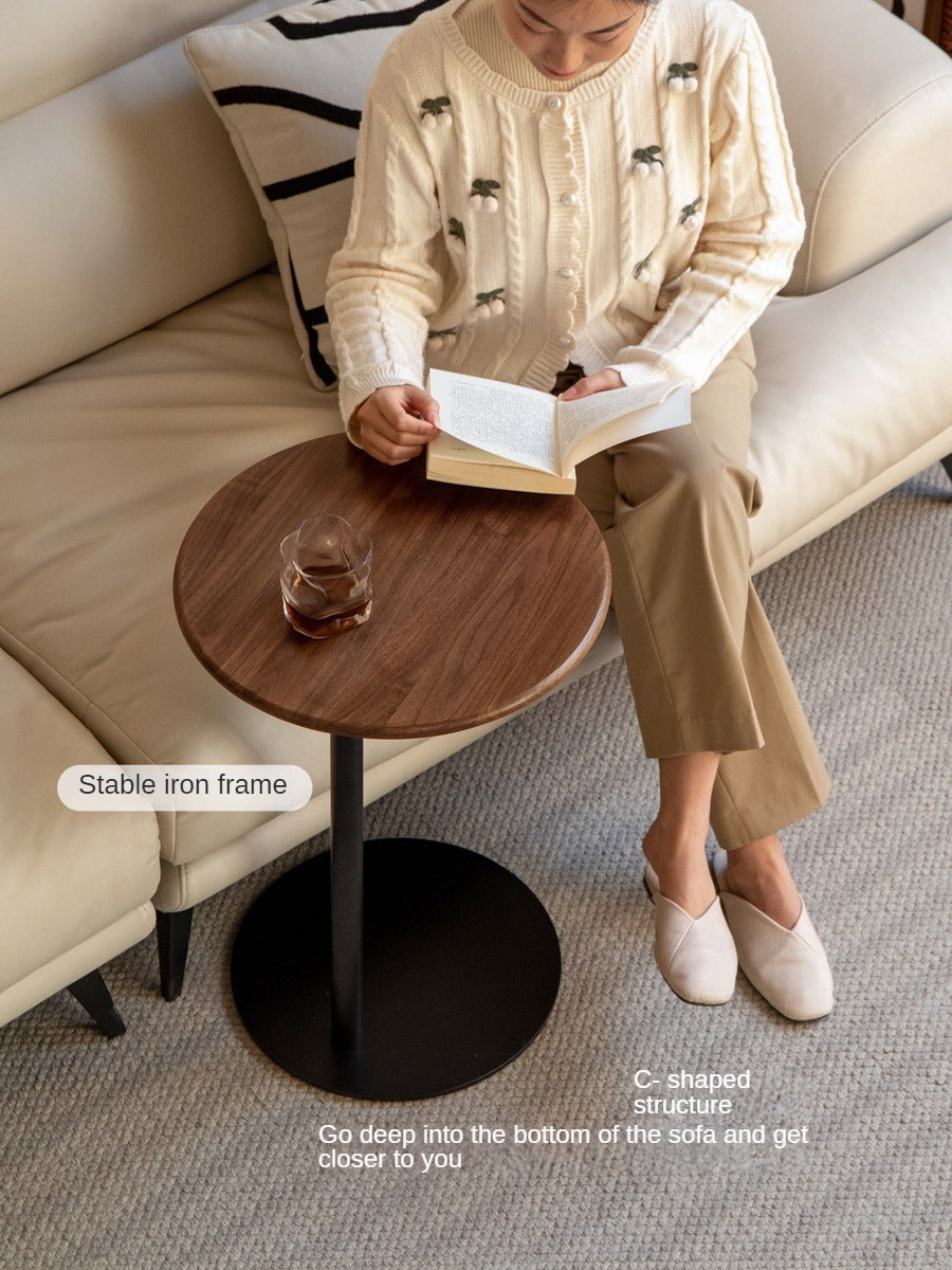 Black Walnut, Oak Solid Wood Side Table Modern