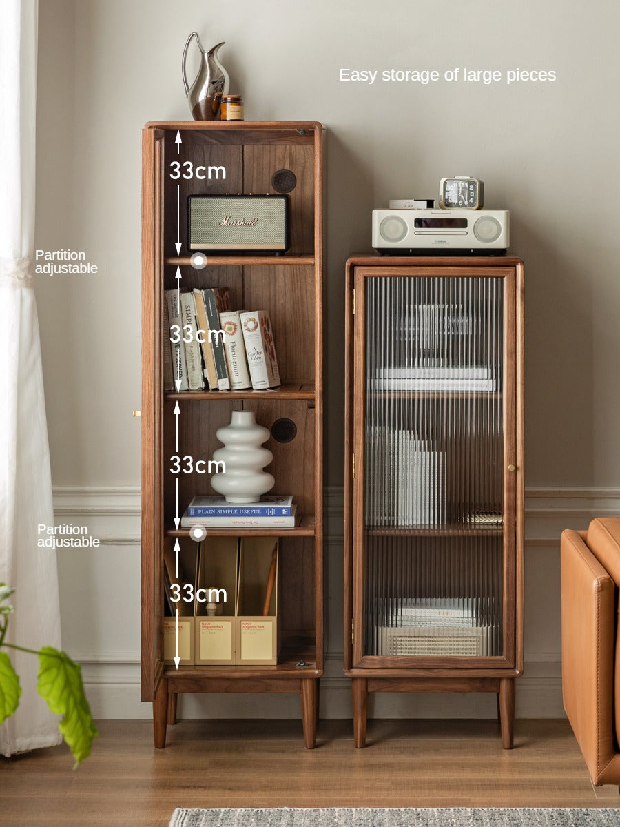 Black Walnut, South American Walnut Solid Wood Side Cabinet